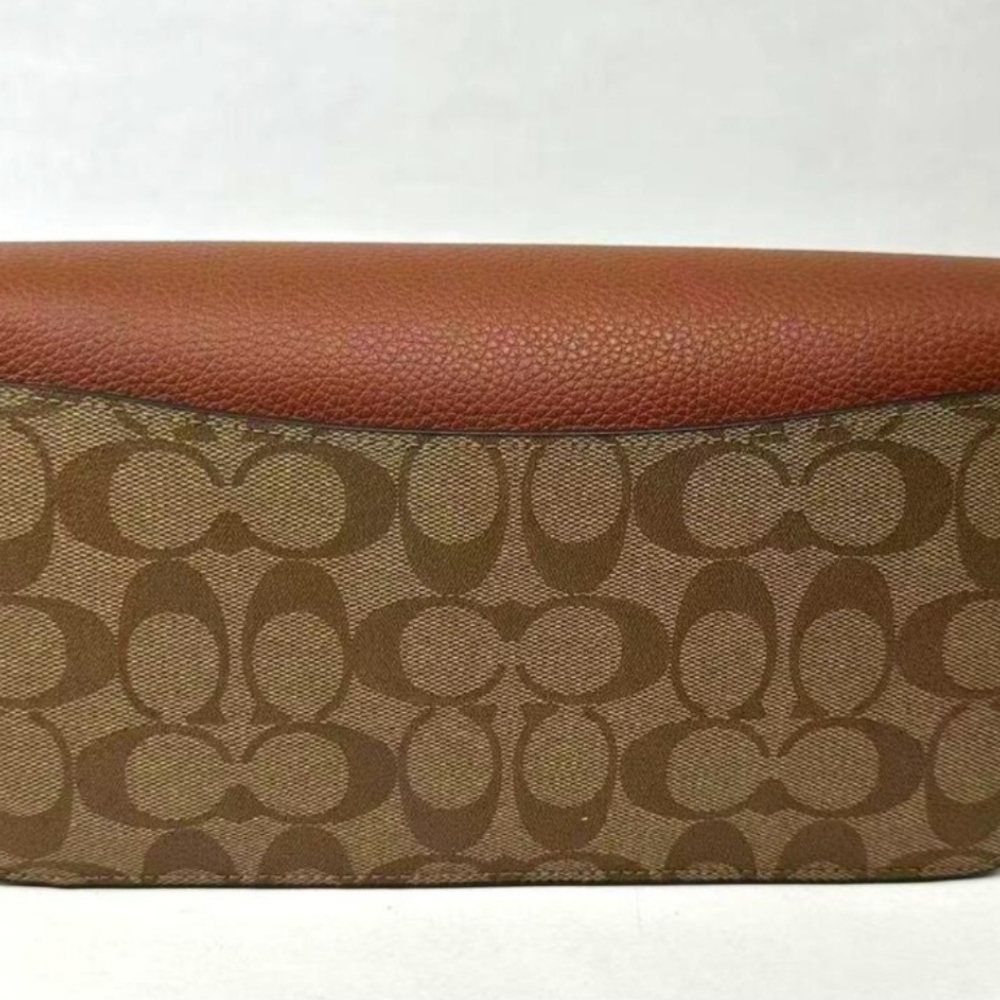 Coach Morgan Signature Color Block Shoulder Bag in Brown, Tan & Black - Picture 5 of 7